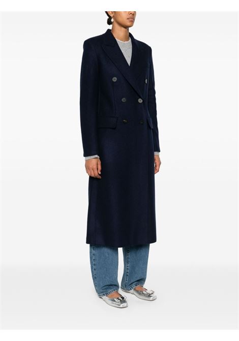 Navy blue double-braested tailored coat Harris wharf london - women HARRIS WHARF LONDON | A1644MPS358